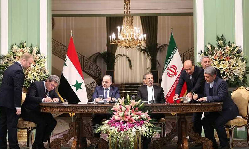 خلال المؤتمر الصحفي بين رئيس مجلس الوزراء عماد خميس والجانب الإيراني_(سانا)