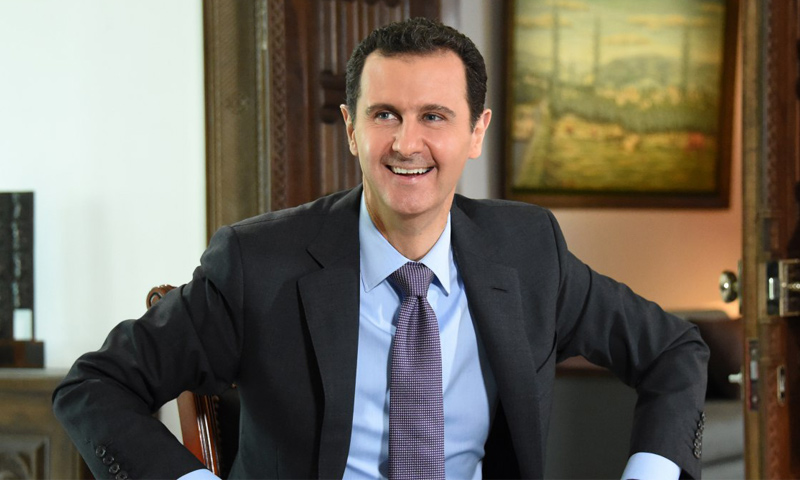صورة للأسد نشرته "رئاسة الجمهورية" عبر حساباتها في 27 كانون الثاني 2017 (رئاسة الجمهورية)
