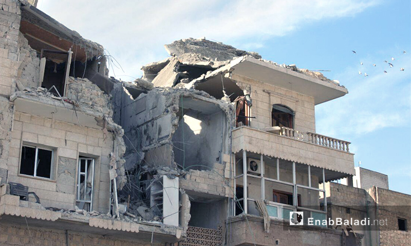 القصف على مدينة إدلب - 12 كانون الثاني 2017 (عنب بلدي)