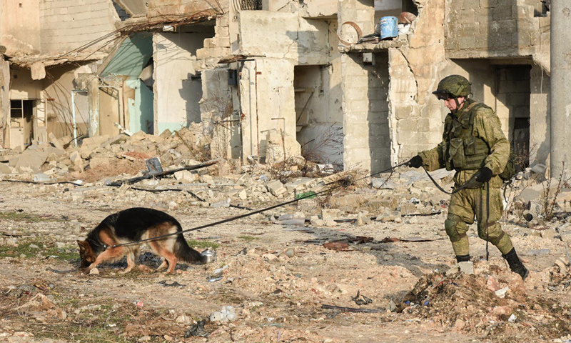 عسكري روسي في الأحياء الشرقية من مدينة حلب_(سبوتنيك)