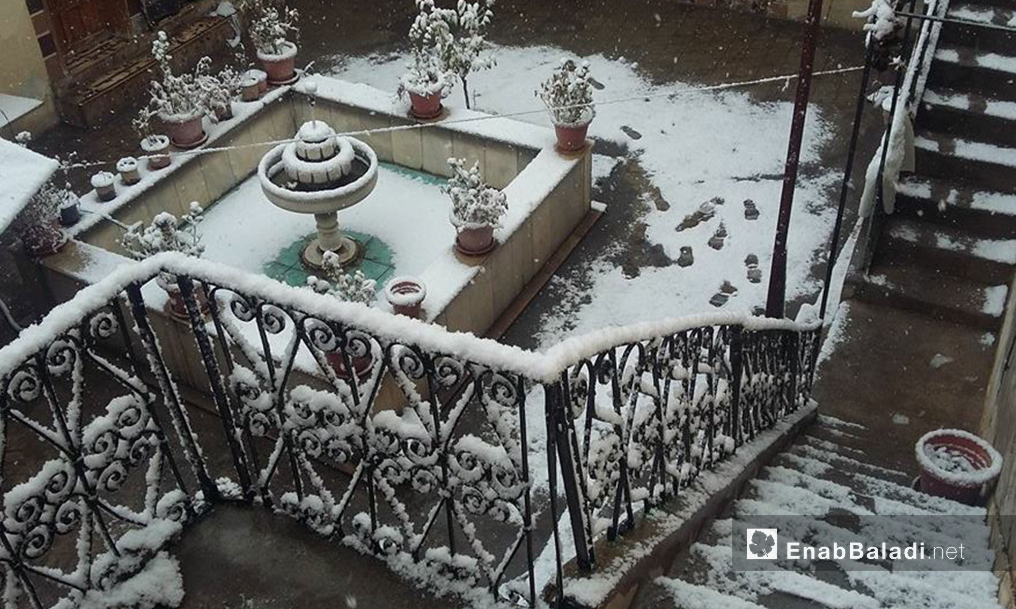 الثلوج في مدينة أورفا التركية - 31 كانون الثاني 2017 (عنب بلدي)