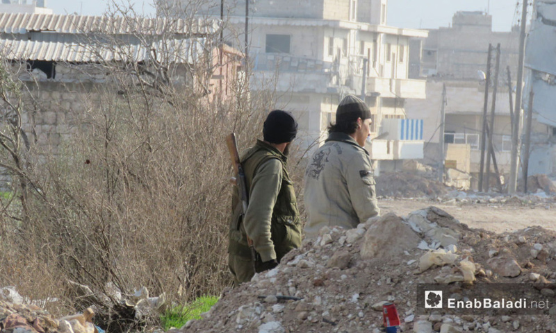 مقاتلو الجيش الحر في محيط مدينة الباب - 12 شباط 2017 (عنب بلدي)