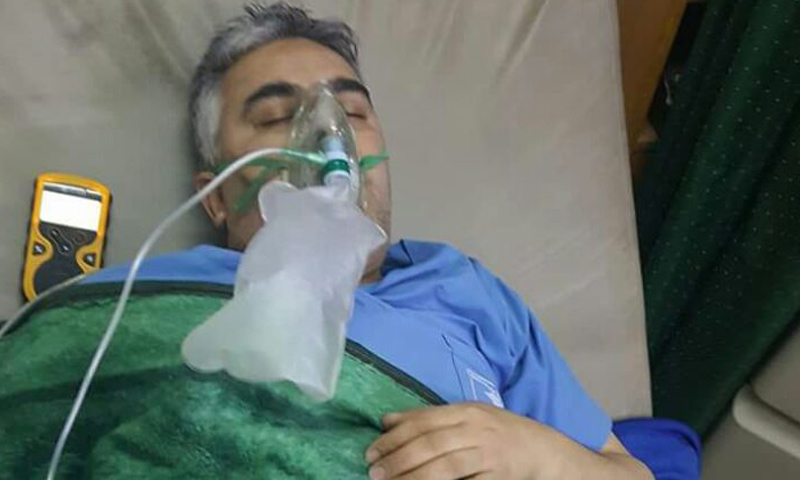 الطبيب علي الدرويش توفي جراء غارات بالكلور السام على مدينة اللطامنة في ريف حماة- السبت 25 آذار (إنترنت)