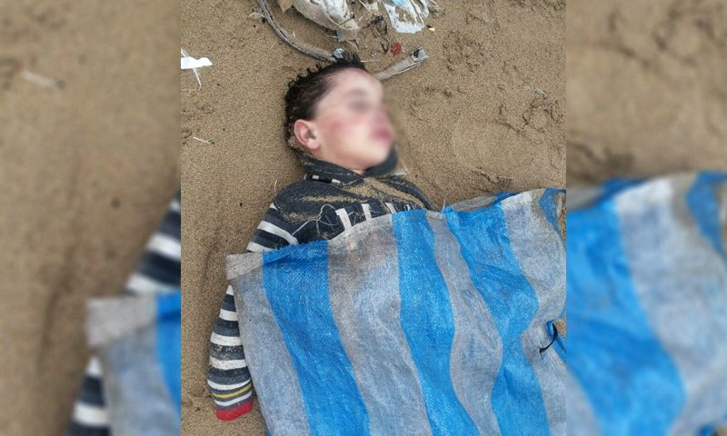 الطفل السوري الذي وجد على الشواطئ اللبنانية في عكار - 15 آذار-(الوكالة الوطنية للإعلام)