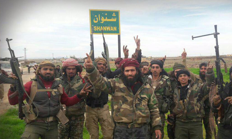 عناصر من المعارضة في منطقة نشوان في البادية السورية- الاثنين 27 آذار (أسود الشرقية)