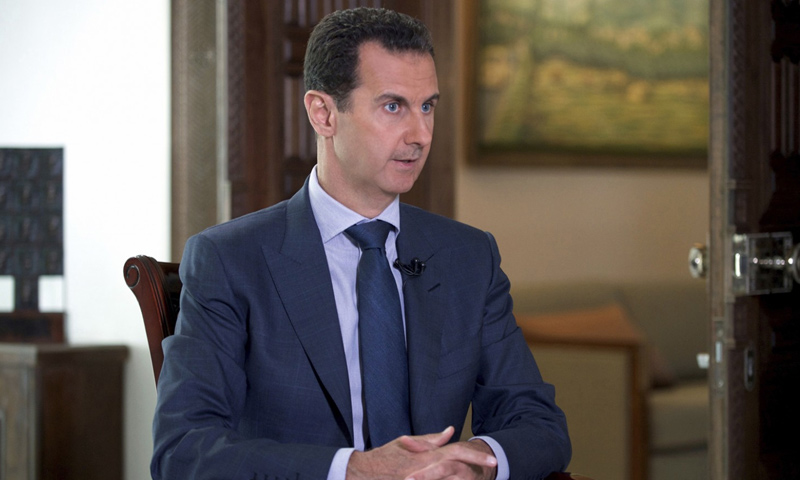 رئيس النظام السوري، بشار الأسد، في لقاء مع "أسوشييتد برس" - 21 أيلول 2016 (AP)