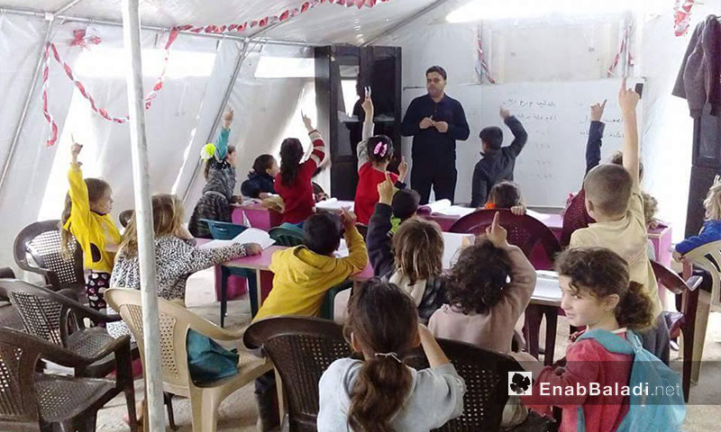 مراكز التعليم الذاتي التي تديرعا غصن زيتون في القنيطرة - 3 نيسان 2017 (عنب بلدي) 