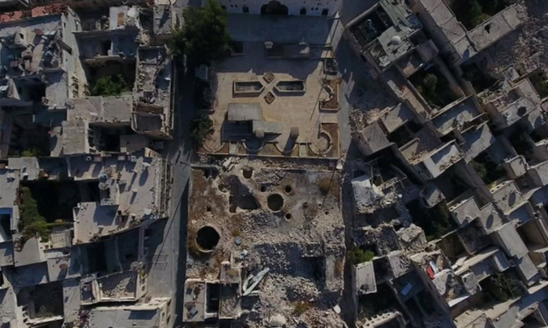صورة لمدينة حلب بتاريخ 12 تشرين الأول تظهر حجم الدمار - (انترنت)