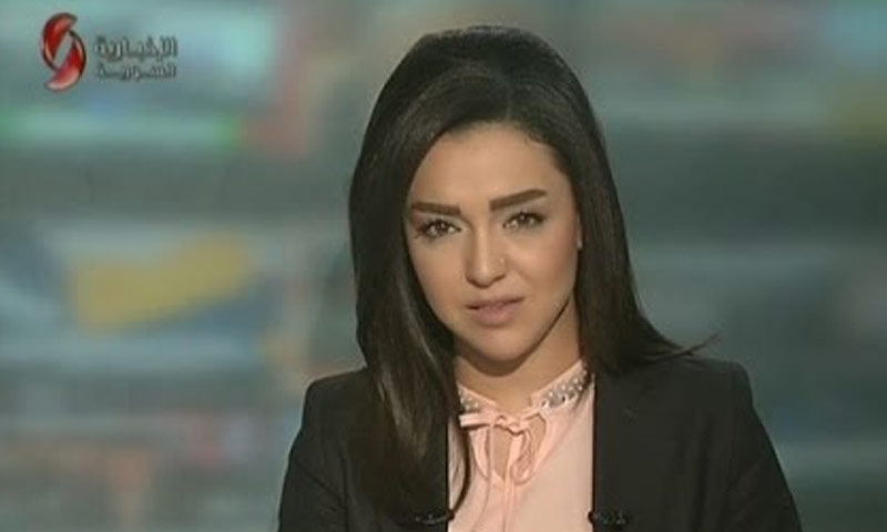 مراسلة قناة الإخبارية السورية، ربى الحجلي (إنترنت)