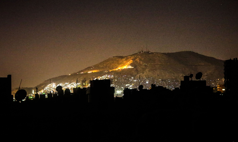 انقطاع الكهرباء عن مدينة دمشق - (انترنت)