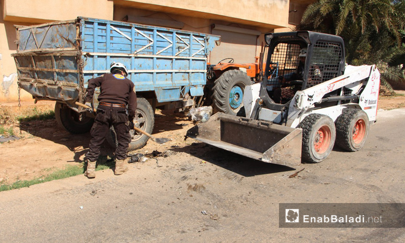 الدفاع المدني يزيل مخلفات الحرب في ريف إدلب الجنوبي- الاثنين 12 حزيران (عنب بلدي)