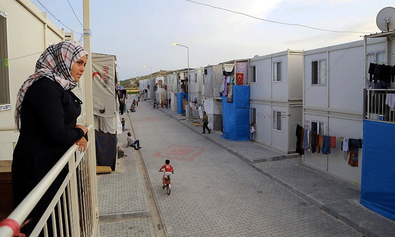أحد مخيمات اللاجئين السوريين في تركيا (الأناضول)