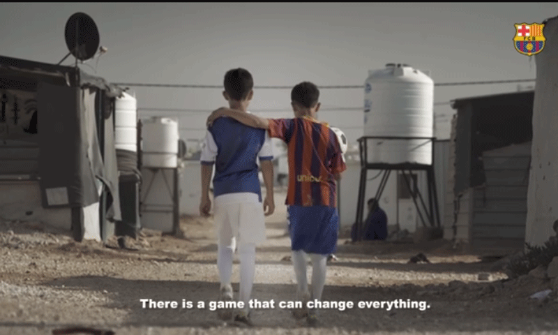 حملة لنادي برشلونة و"UNHCR" لدعم اللاجئين في العالم