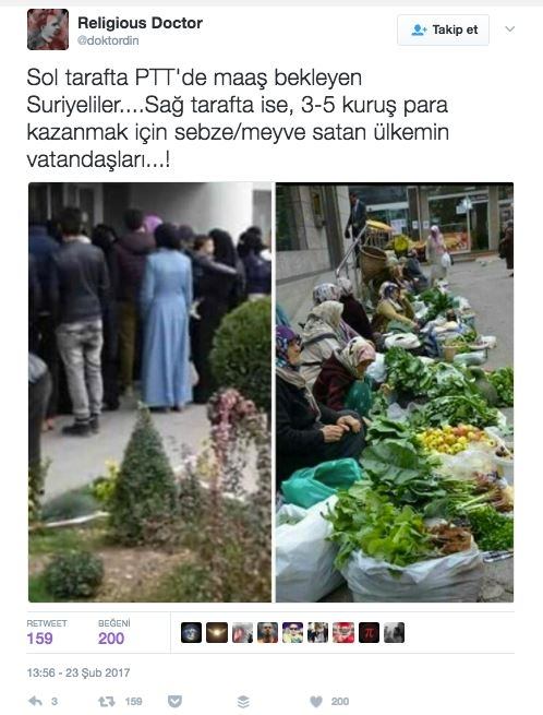 صور متداولة على ساحلة التواصل الاجتماعي التركي حول السوريين في تركيا (إنترنت)
