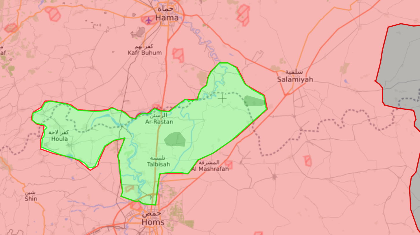 خريطة السيطرة في ريف حماة الجنوبي - 29 آب 2017 (Livemap)