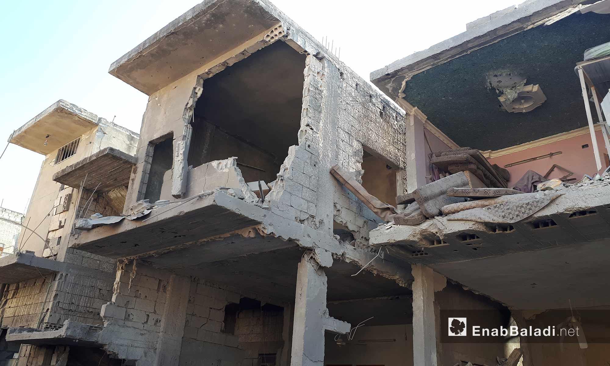 الدمار الذي خلفه قصف  الطيران الحربي لمدينة الحولة بريف حمص الشمالي - 22 آب 2017 (عنب بلدي)