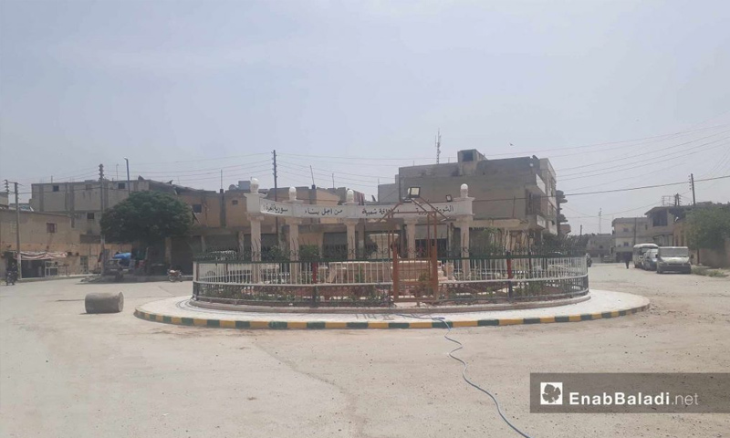 جانب من أسواق مدينة جرابلس في ريف حلب الشمالي الشرقي- الخميس 27 نيسان (عنب بلدي)