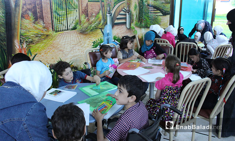 أول مدرسة للأطفال ذوي الاحتياجات الخاصة في الغوطة الشرقية - آب 2017 (عنب بلدي)