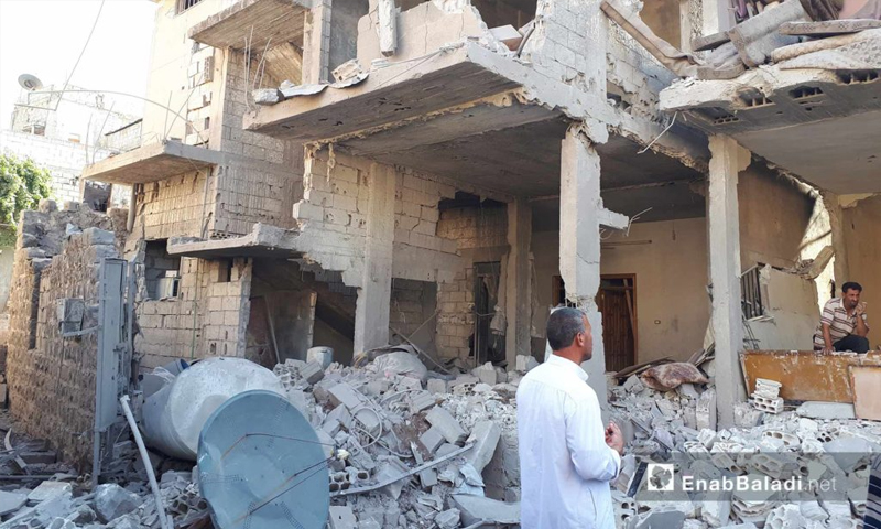 الدمار الذي خلفه قصف الطيران الحربي لمدينة الحولة بريف حمص الشمالي - 22 آب 2017 (عنب بلدي)