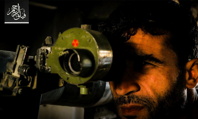 مقاتلو المعارضة على جبهة عين ترما شرق دمشق - آب 2017 (فيلق الرحمن)