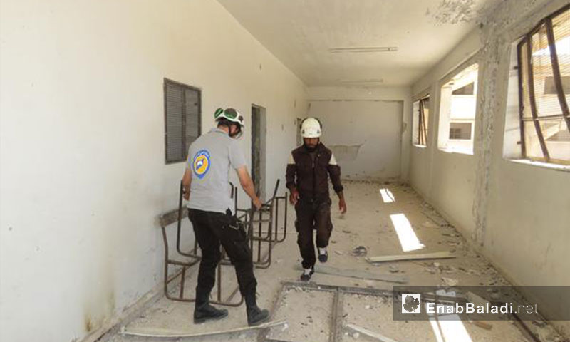 الدفاع المدني يؤهل مدارس في ريف حماة - 11 أيلول 2017 (عنب بلدي)