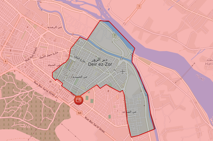 خريطة توضح نفوذ تنظيم الدولة في مدينة دير الزور - 31 تشرين الأول 2017 - (LIVEMAP)