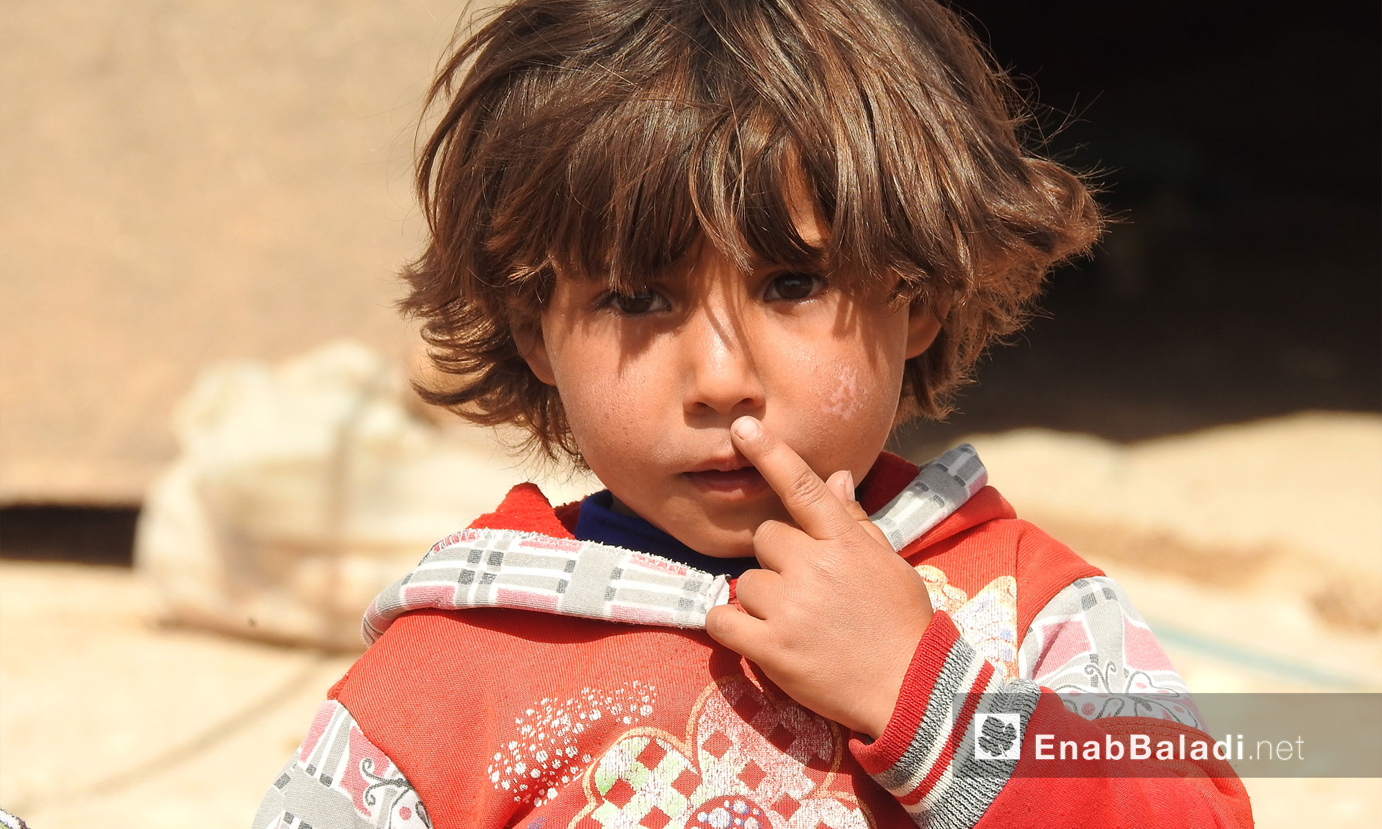 أطفال في مخيمات النزوح  العشوائية - ريف حلب الشمالي - 8 تشرين الأول 2017 (عنب بلدي)