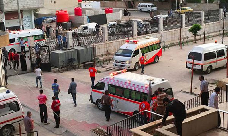 منظومة اسعاف الهلال الأحمر في درعا المحطة.- (انترنت)

