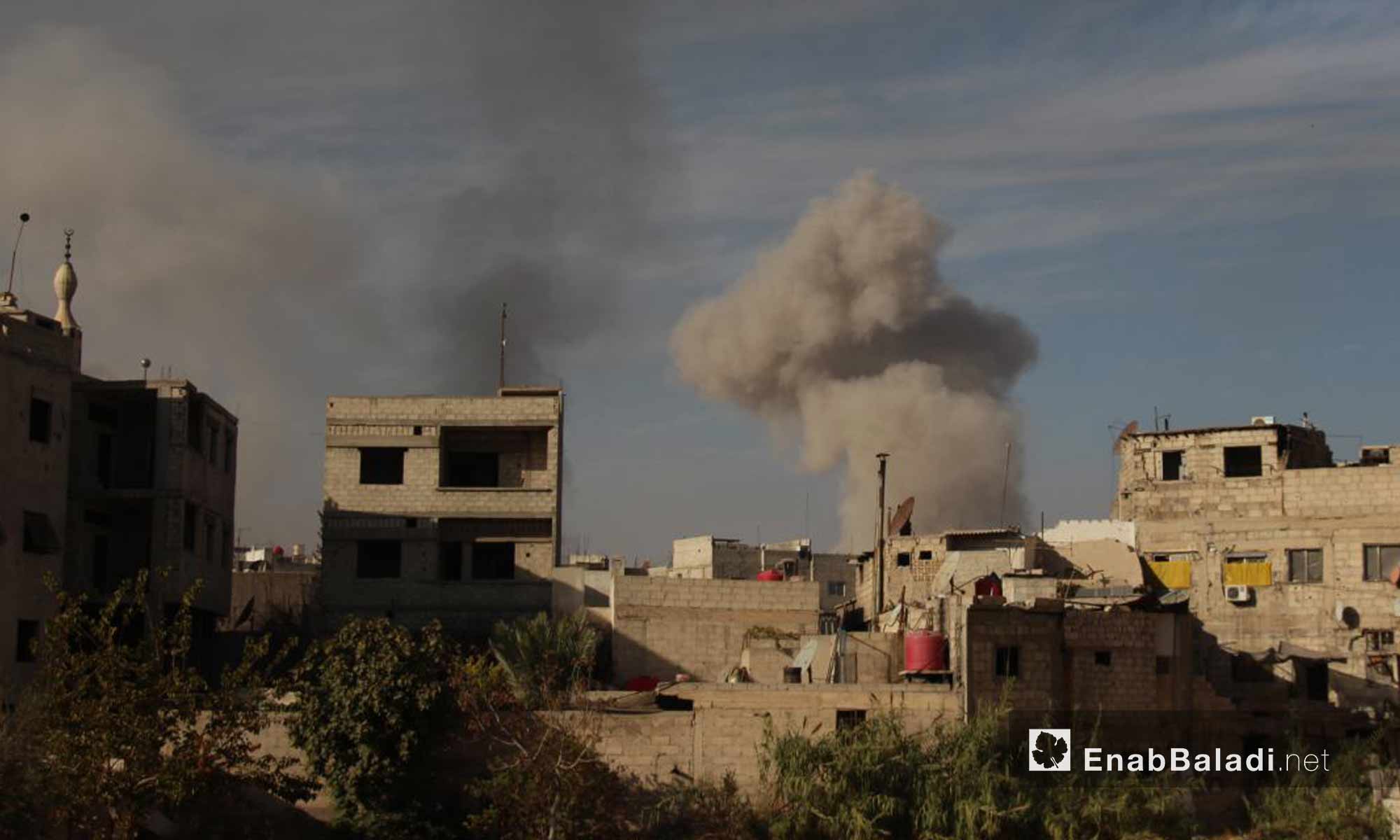 القصف على حرستا في الغوطة الشرقية - 16 تشرين الثاني 2017 (عنب بلدي)