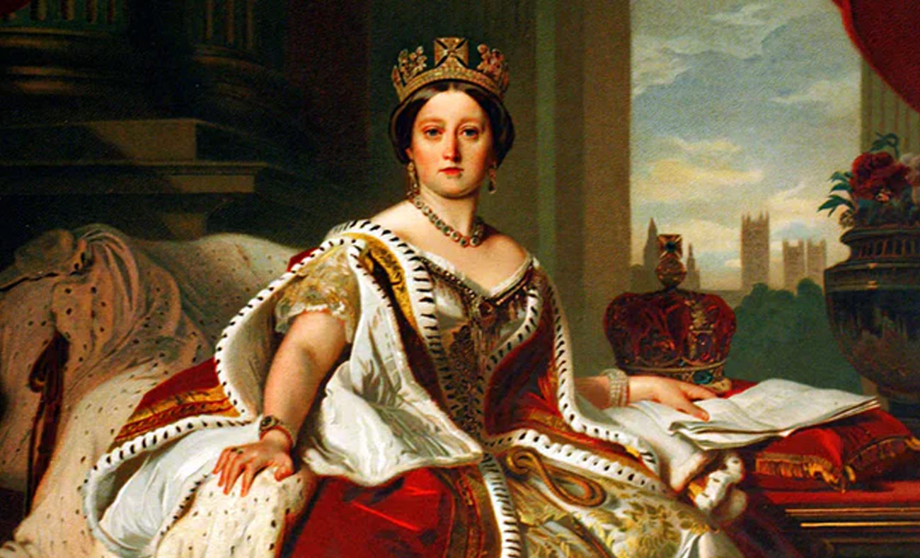لوحة فنية تجسد الملكة فيكتوريا في شبابها ( Getty Images)