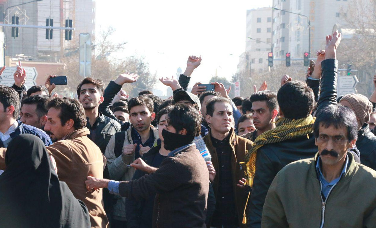 مظاهرات مدينة مشهد في إيران - 29 كانون الأول 2017 (Center for Human Rights in Iran )