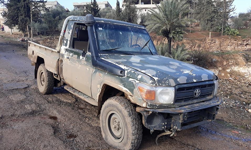 عبوة ناسفة تستهدف سيارة عسكرية داخل أحياء مدينة درعا - 16 كانون الثاني 2018 (نبأ)
