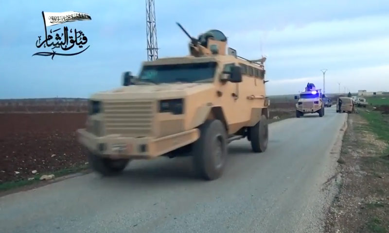 عربات تركية مصفحة تشارك في معارك ضد قوات الأسد - 11 كانون الثاني 2018 (فيلق الشام)