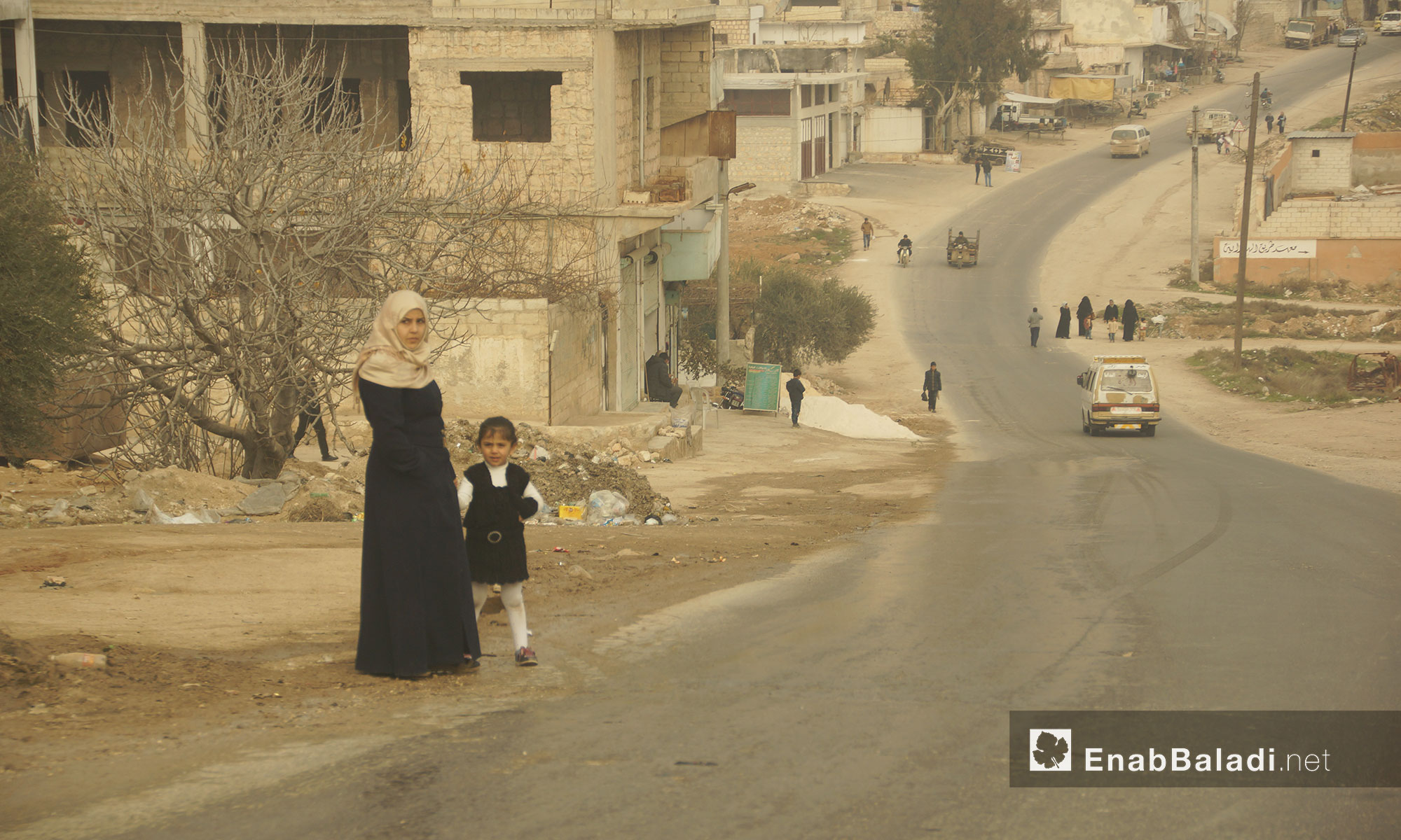 أجواء الحياة اليومية في بلدة المسطومة بريف إدلب - 13 كانون الثاني 2018 (عنب بلدي)