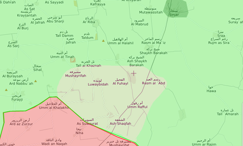 خريطة السيطرة الميدانية جنوب شرقي إدلب - 4 كانون الأول 2017 (liveuamap)