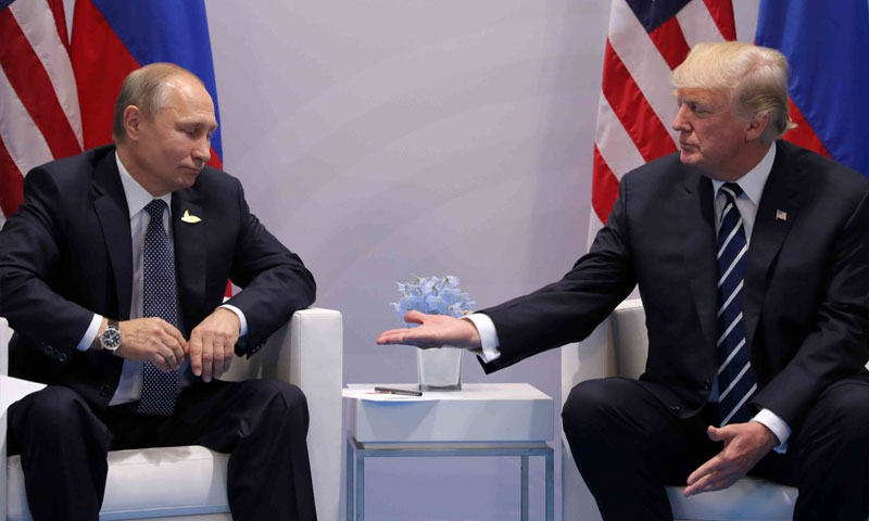 الرئيسان الأمريكي دونالد ترامب والروسي فلاديمير بوتين (انترنت)
