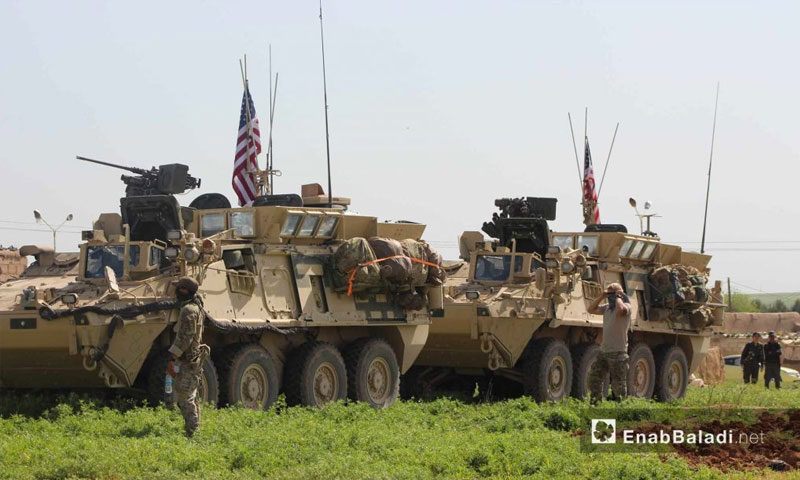 تمركز القوات الأمريكية في قرية الغنامة بمدينة الدرباسية على الحدود السورية التركية - 1 أيار 2017 - (عنب بلدي)
