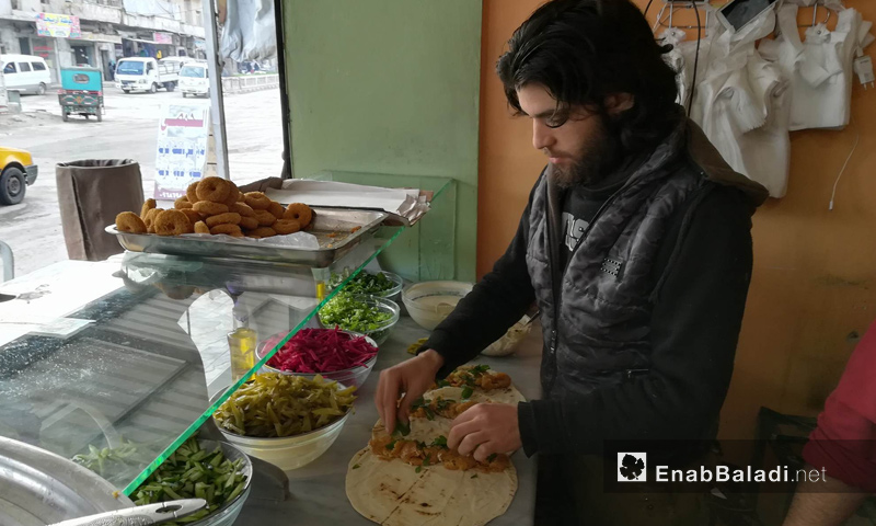 محلات المأكولات الشامية في مينة أريحا - 22 شباط 2018 (عنب بلدي)