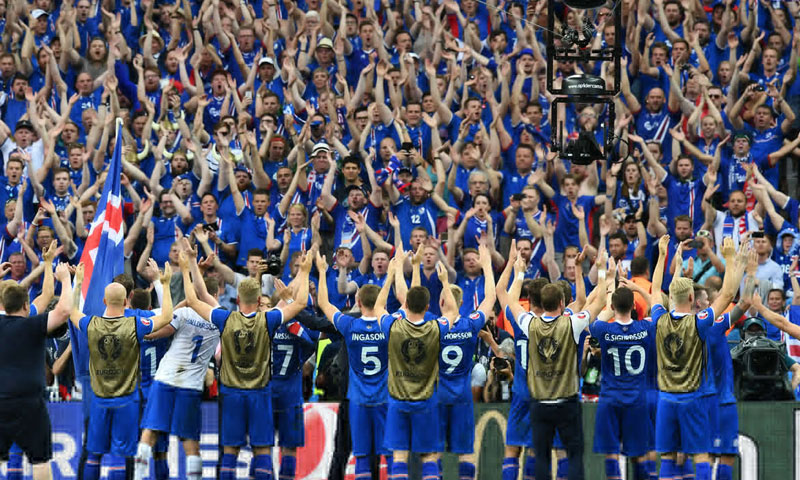 منتخب أيسلندا في يورو 2016 (AFP)


