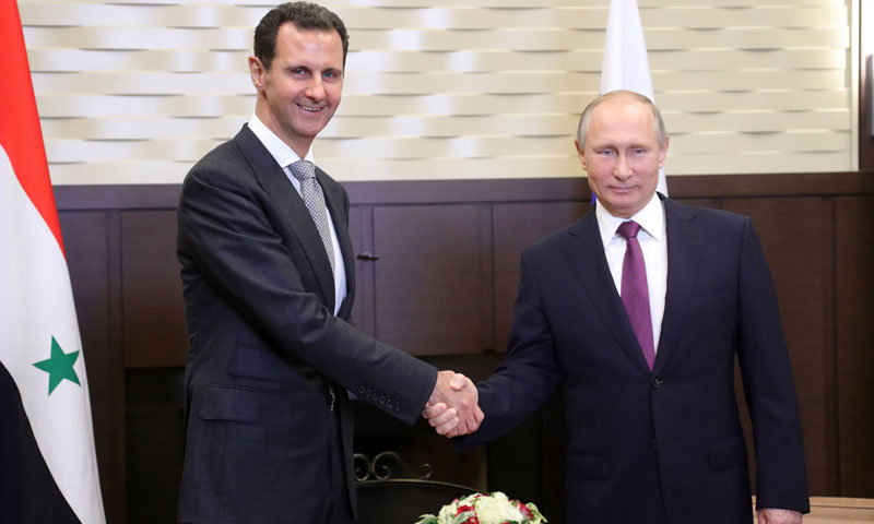 شار الأسد مع بوتين- (سبوتنيك)