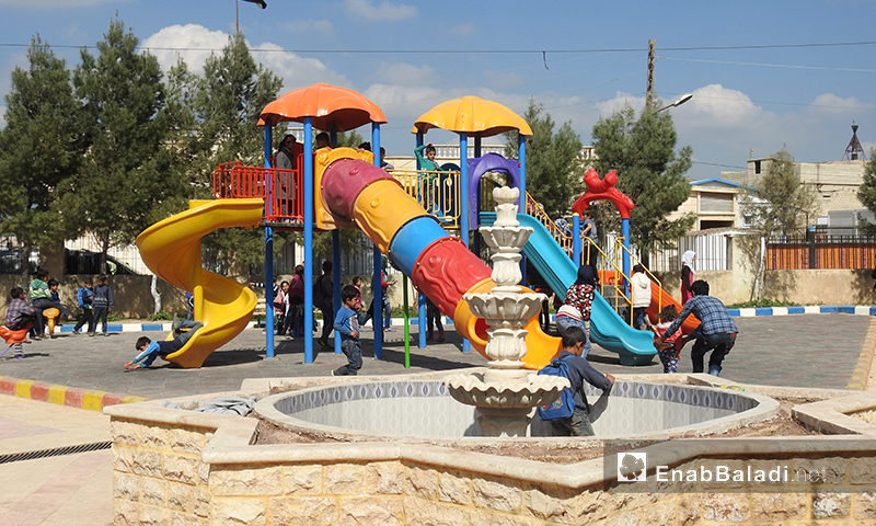 حديقة أطفال في بلدة صوران شمالي حلب - 13 آذار 2018 (عنب بلدي)