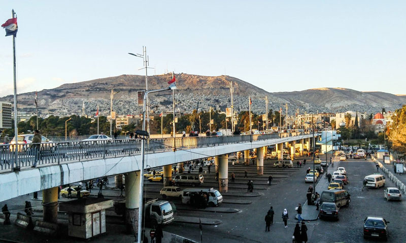 جسر الرئيس في دمشق - 6 شباط 2018 (عدسة شاب دمشقي فيس بوك)