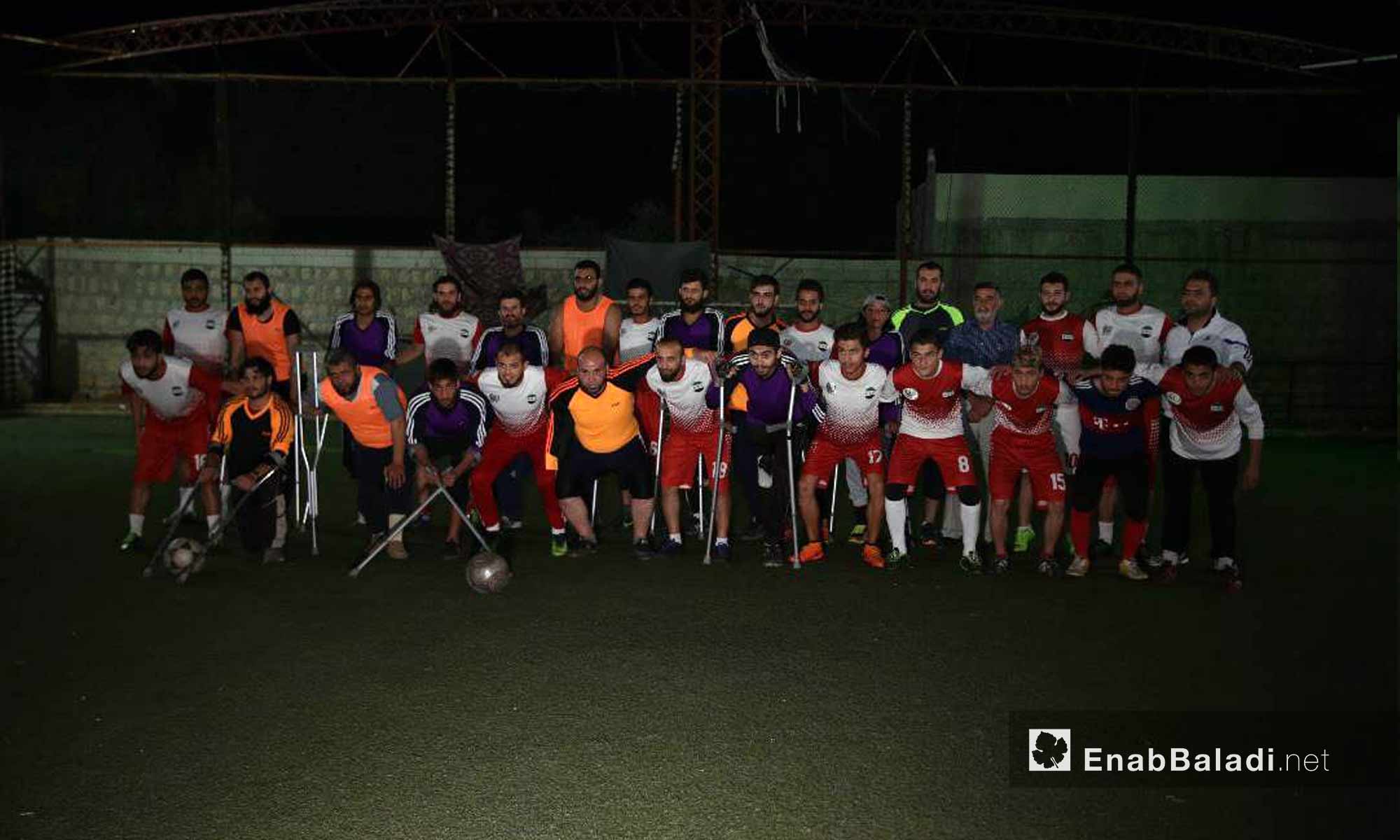 مباراة لمبتوري الأطراف في ريف إدلب - في 25 أيار 2018 (عنب بلدي)