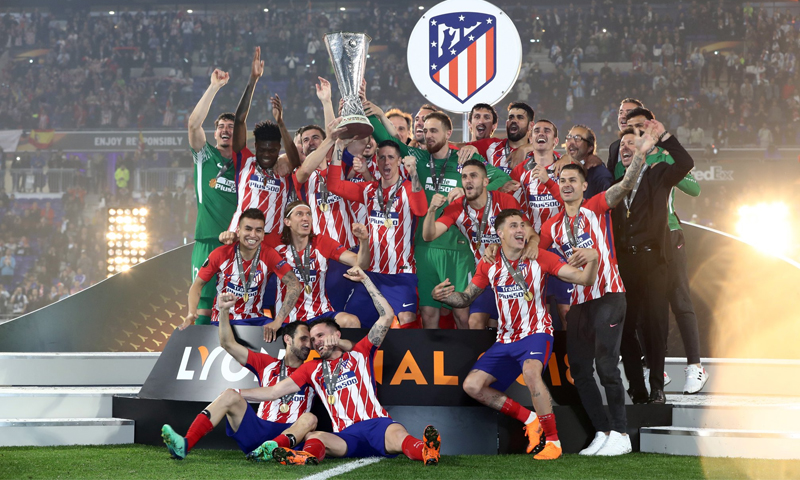 أتلتيكو مدريد يتوج بجائزة الدوري الأوروبي للمرة الثالثة في تاريخه (موقع أتلتيكو مدريد)