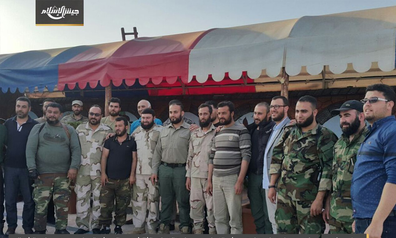 اجتماع قيادة جيش الإسلام مع الفيلق الثالث شمالي حلب - 7 من أيار 2018 (جيش الإسلام)