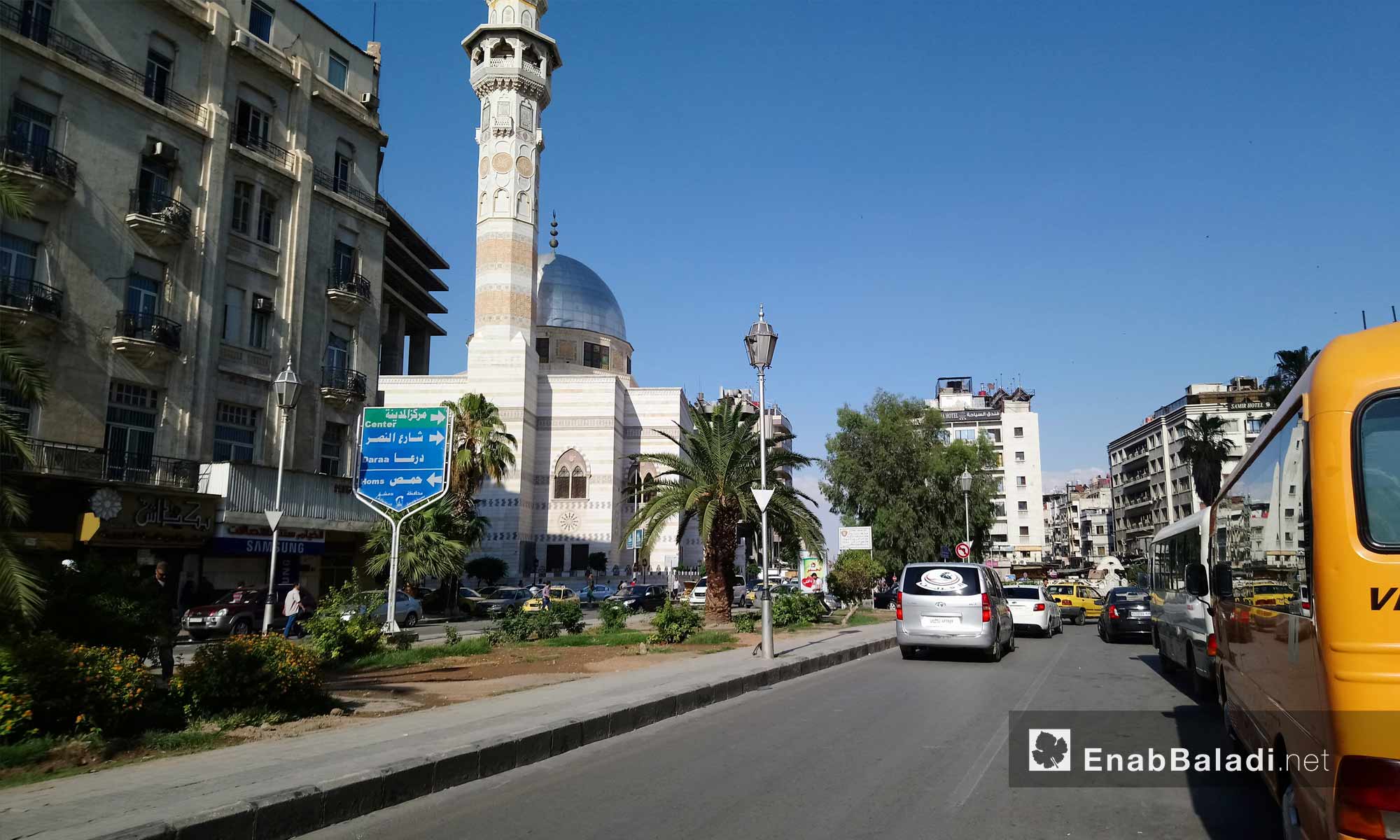 شارع النصر في وسط العاصمة دمشق - 6 من حزيران 2018 (عنب بلدي)