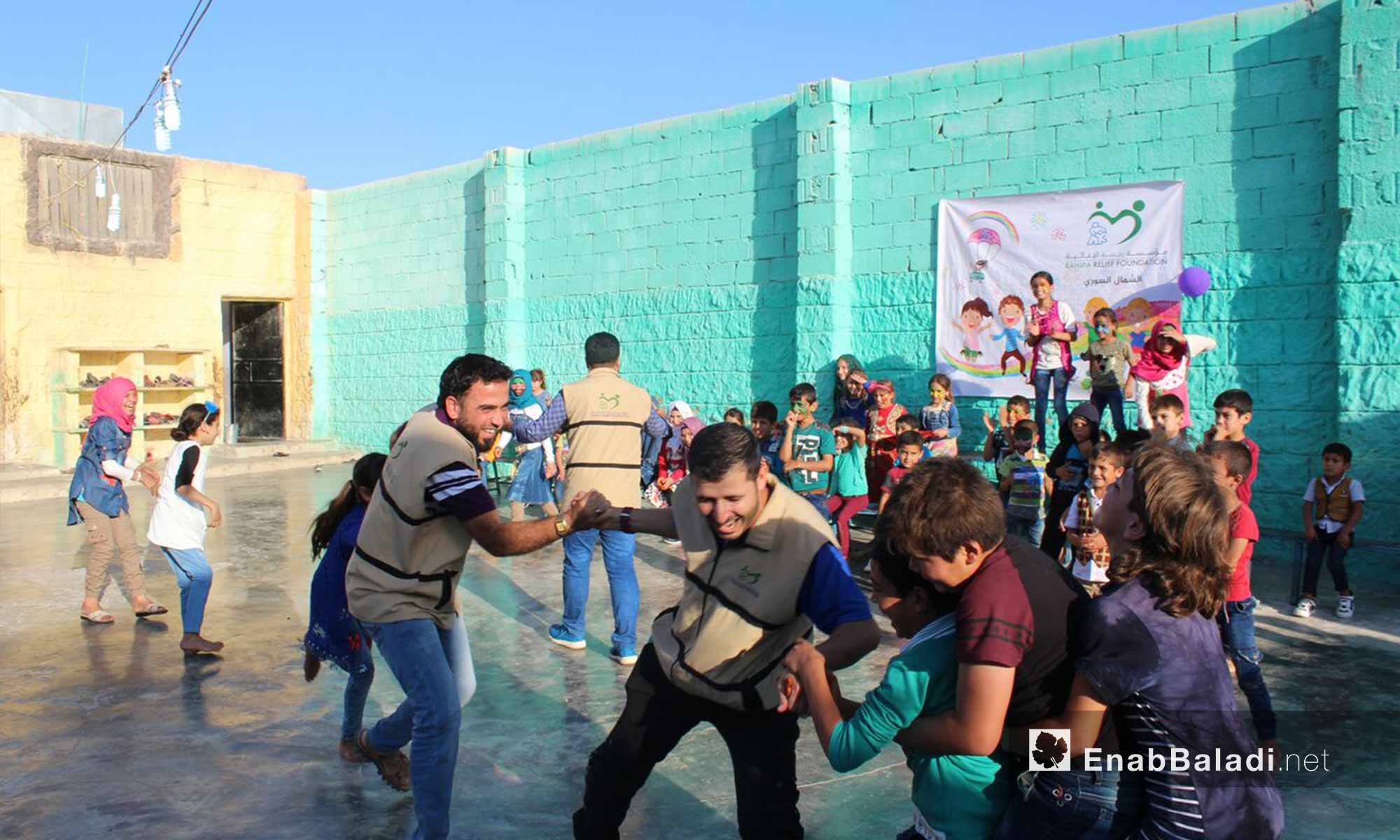 كرنفال أطفال في دار الأيتام بمناسبة عيد الفطر في ريف إدلب - 17 حزيران 2018 (عنب بلدي)