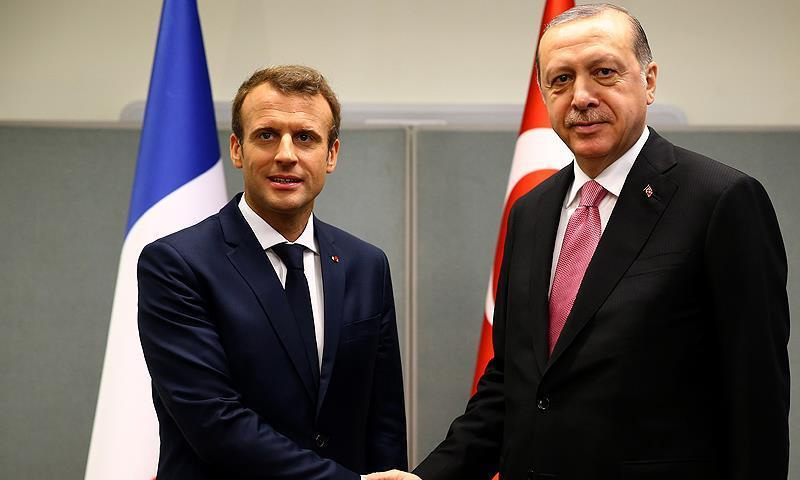 الرئيسان التركي والفرنسي أردوغان وماكرون - (الأناضول)