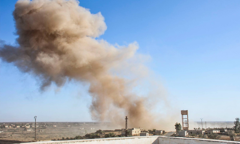 آثار القصف الجوي على ريف درعا الشمالي الشرقي - 23 من حزيران 2018 (الدفاع المدني)