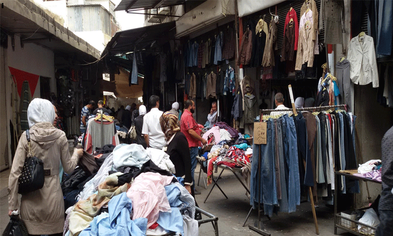 سوق البالة بحي الإطفائية في دمشق (CNN)